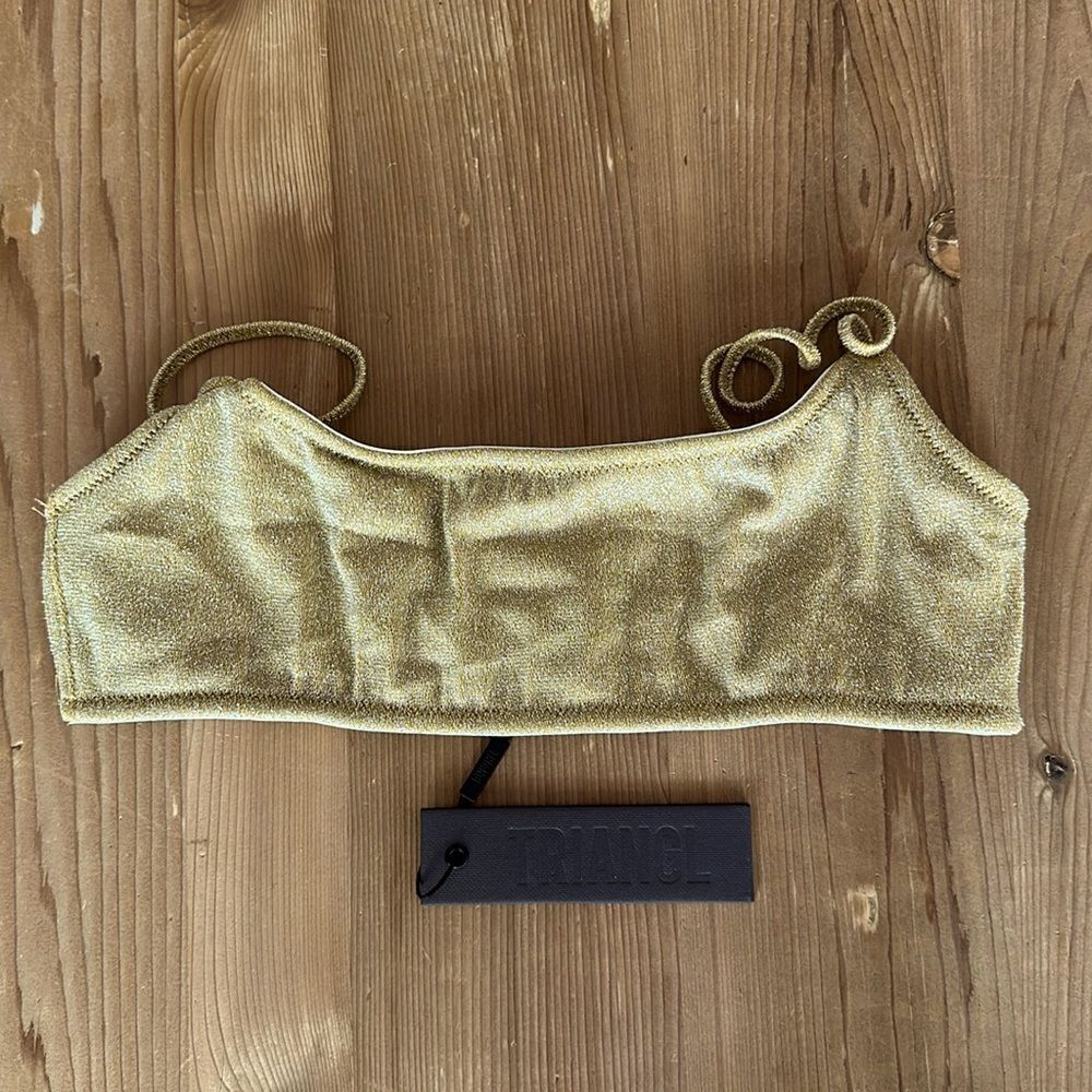 TRIANGL TOP ONLY MICA GOLD NEW WITH TAGS - Picture 3 of 7